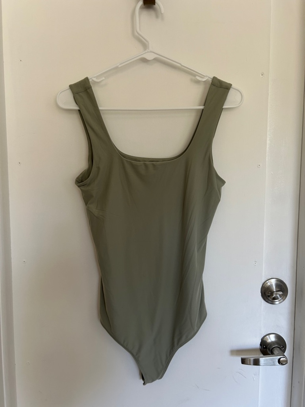 Abercrombie & Fitch Olive Green Scoop Neck Bodysuit